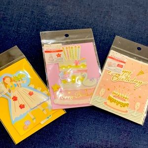 3x greeting/birthday card